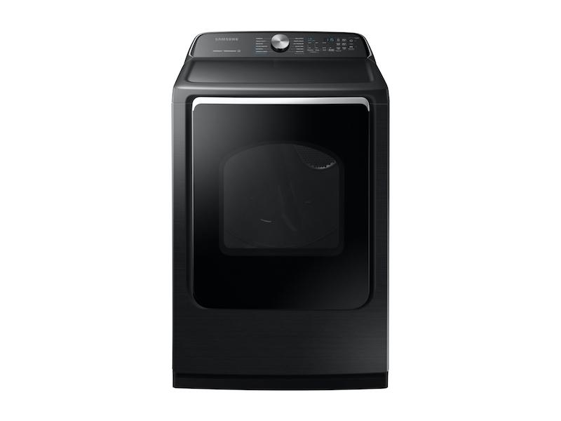 Samsung DVE54R7600V 7.4 cu. ft. Electric Dryer with Steam Sanitize+ in Black Stainless Steel