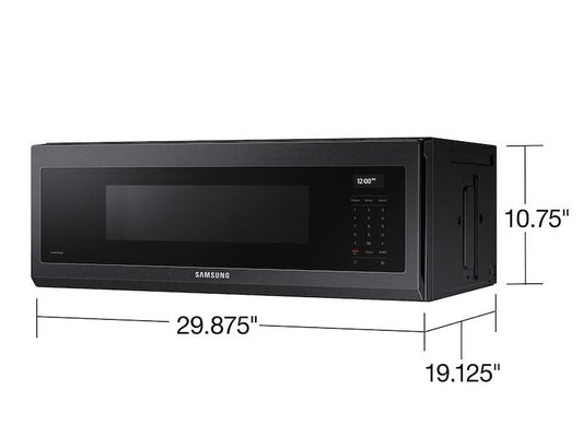 Samsung ME11A7710DG 1.1 cu. ft. Smart SLIM Over-the-Range Microwave with 550 CFM Hood Ventilation, Wi-Fi & Voice Control in Black Stainless Steel