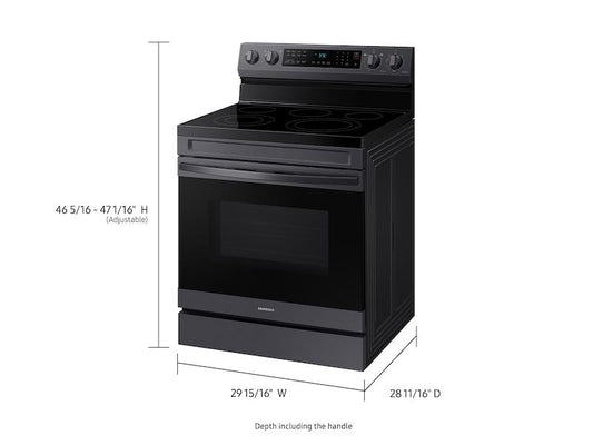 Samsung NE63A6511SG 6.3 cu.ft.Smart Freestanding Electric Range with No-Preheat Air Fry & Convection in Black Stainless Steel