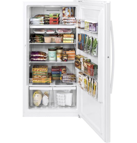 FUF17DLRWW GE® ENERGY STAR® 17.3 Cu. Ft. Frost-Free Garage Ready Upright Freezer