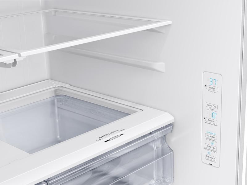 27 cu. ft. Large Capacity 3-Door French Door Refrigerator with External Water & Ice Dispenser in White