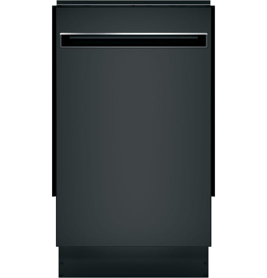 PDT145SGLBB GE Profile™ ENERGY STAR® 18" ADA Compliant Stainless Steel Interior Dishwasher with Sanitize Cycle