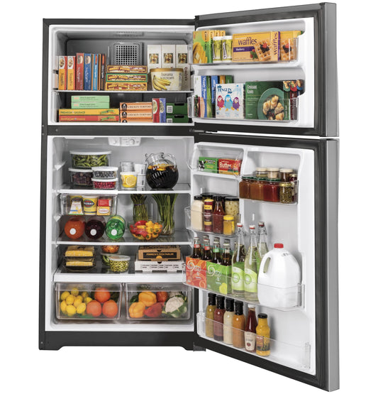 GTE22JSNRSS GE® ENERGY STAR® 21.9 Cu. Ft. Top-Freezer Refrigerator