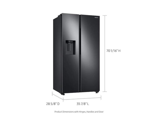 22 cu. ft. Counter Depth Side-by-Side Refrigerator in Black Stainless Steel