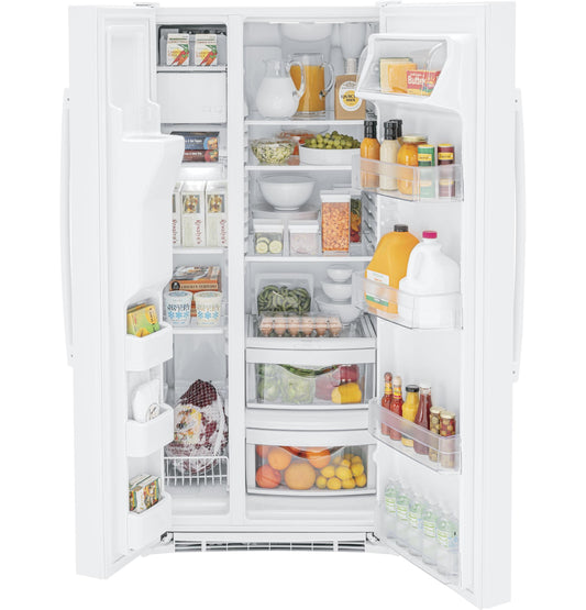 GSE23GGPWW GE® ENERGY STAR® 23.0 Cu. Ft. Side-By-Side Refrigerator