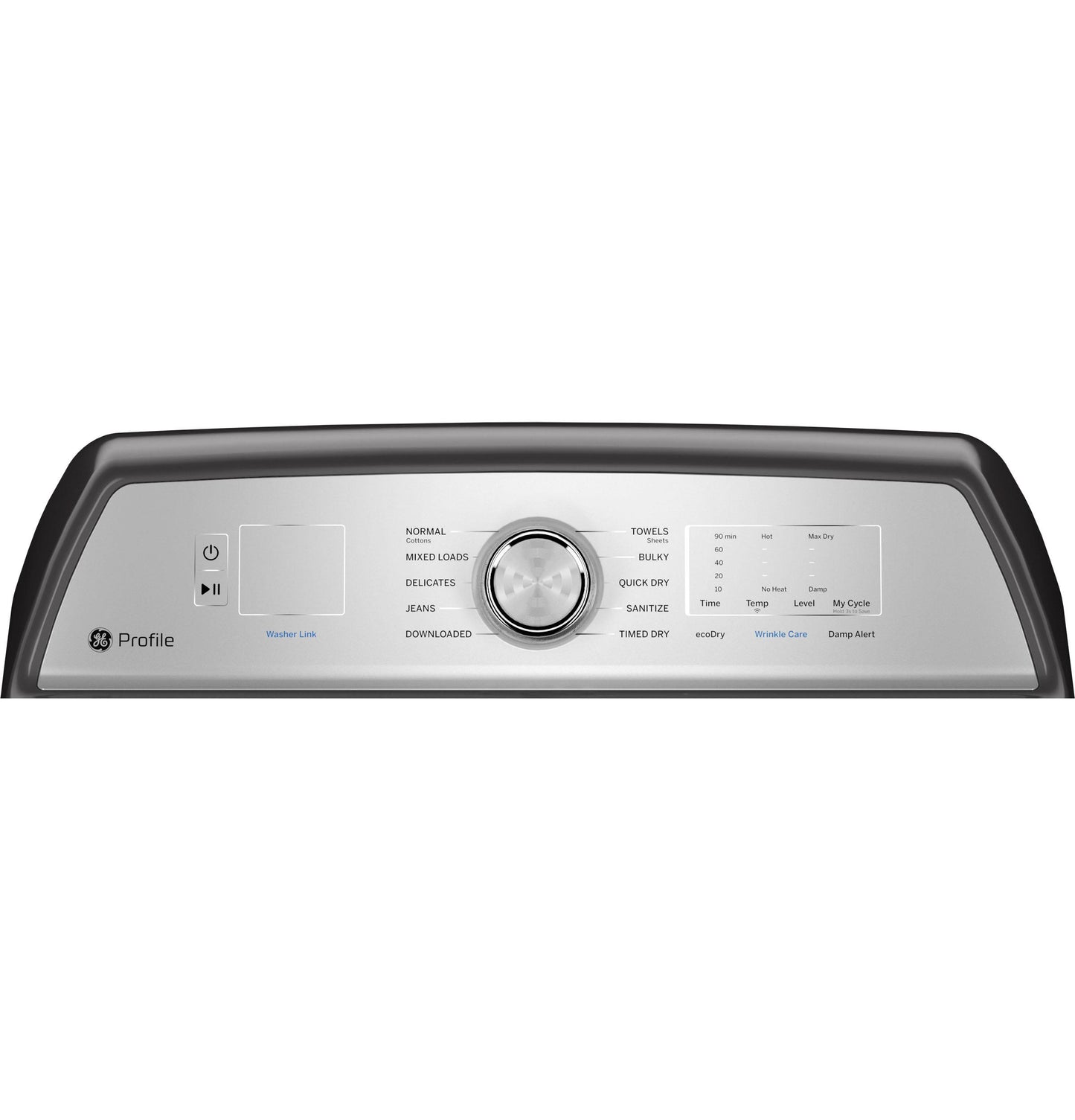 PTD60EBPRDG GE Profile™ ENERGY STAR® 7.4 cu. ft. Capacity aluminized alloy drum Electric Dryer with Sanitize Cycle and Sensor Dry