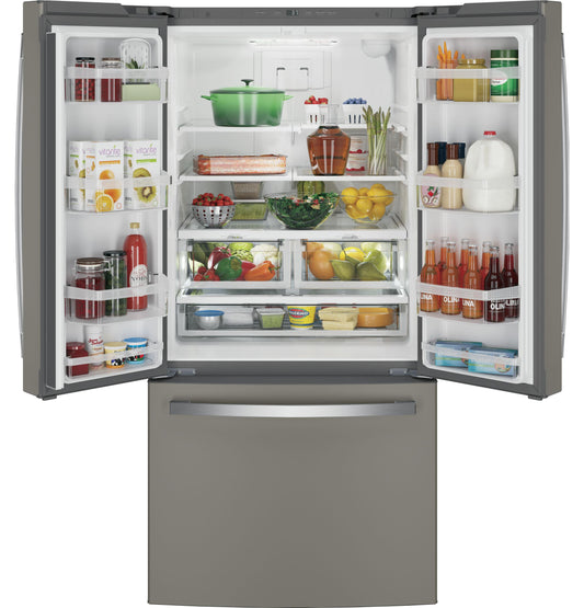 GWE19JMLES GE® ENERGY STAR® 18.6 Cu. Ft. Counter-Depth French-Door Refrigerator