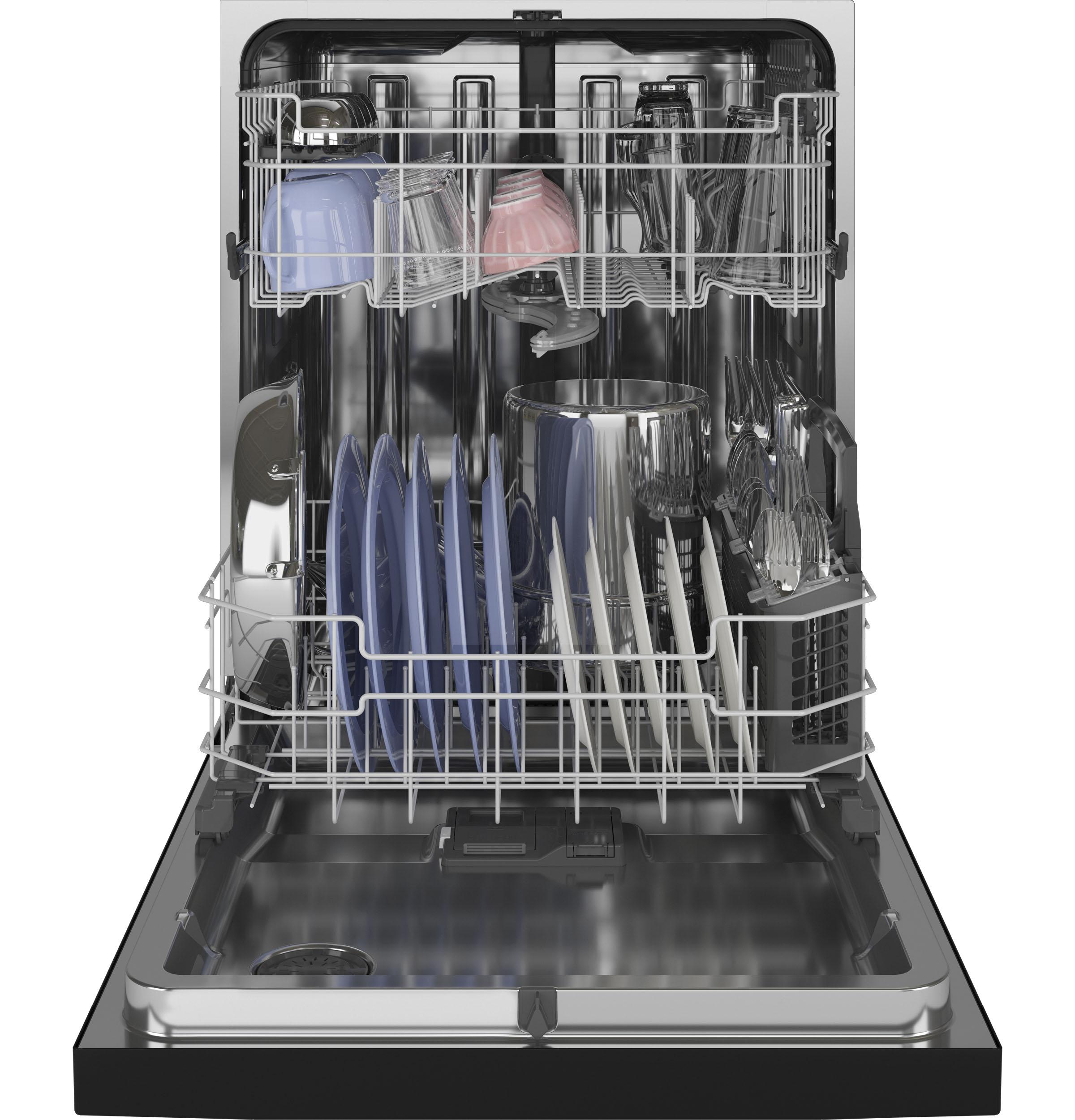 GE® Top Control with Stainless Steel Interior Dishwasher with Sanitize Cycle & Dry Boost with Fan Assist