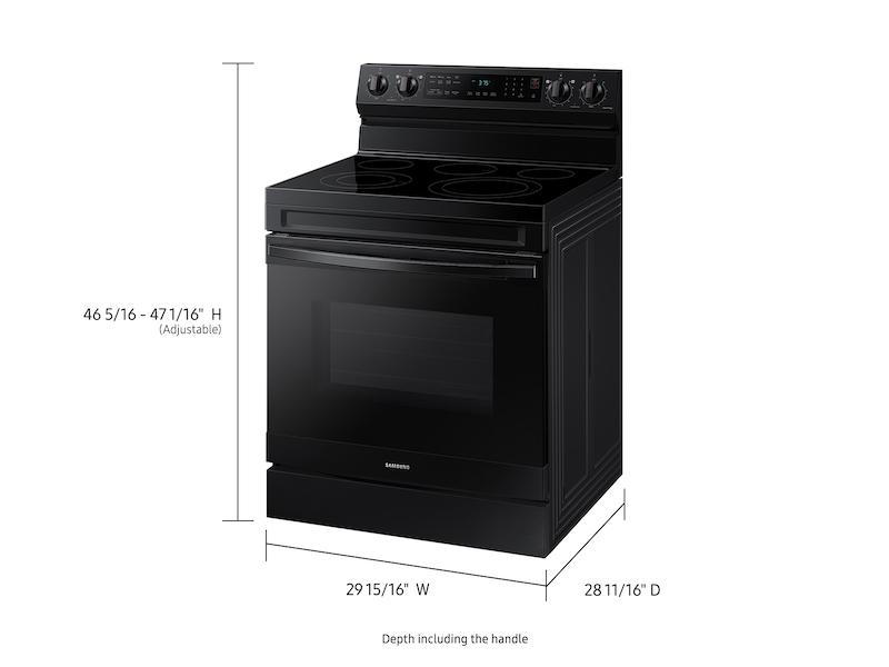 Samsung NE63A6511SB 6.3 cu. ft. Smart Freestanding Electric Range with No-Preheat Air Fry & Convection in Black