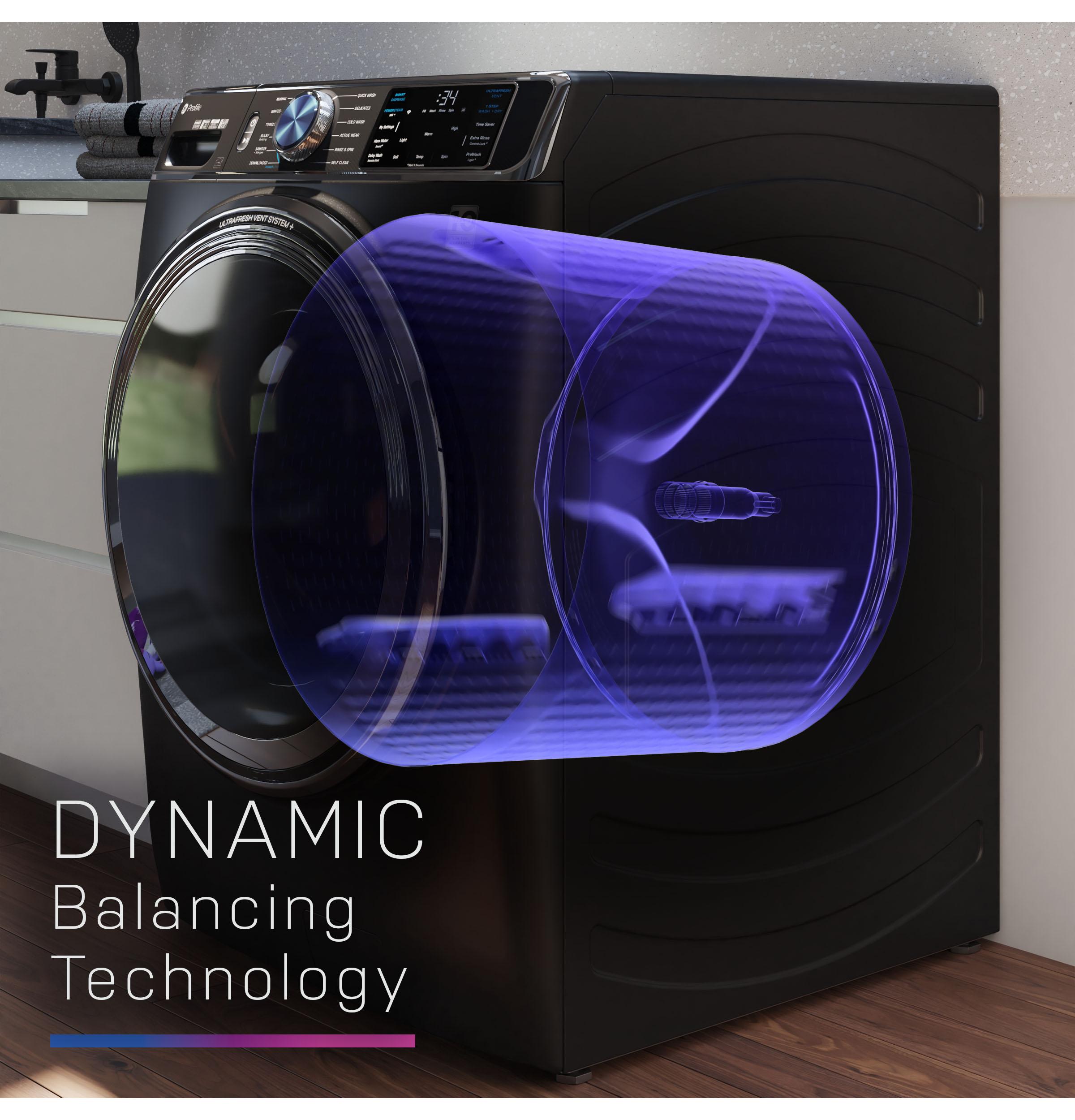 GE Profile™ 5.3 cu. ft. Capacity Smart Front Load ENERGY STAR® Steam Washer with Adaptive SmartDispense™ UltraFresh Vent System Plus™ with OdorBlock™