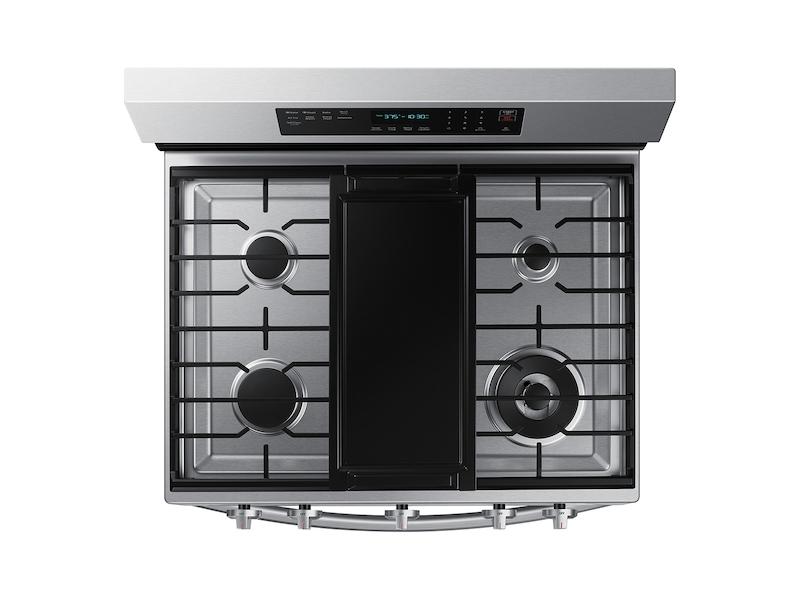 Samsung NX60A6711SS 6.0 cu. ft. Smart Freestanding Gas Range with No-Preheat Air Fry, Convection+ & Stainless Cooktop in Stainless Steel