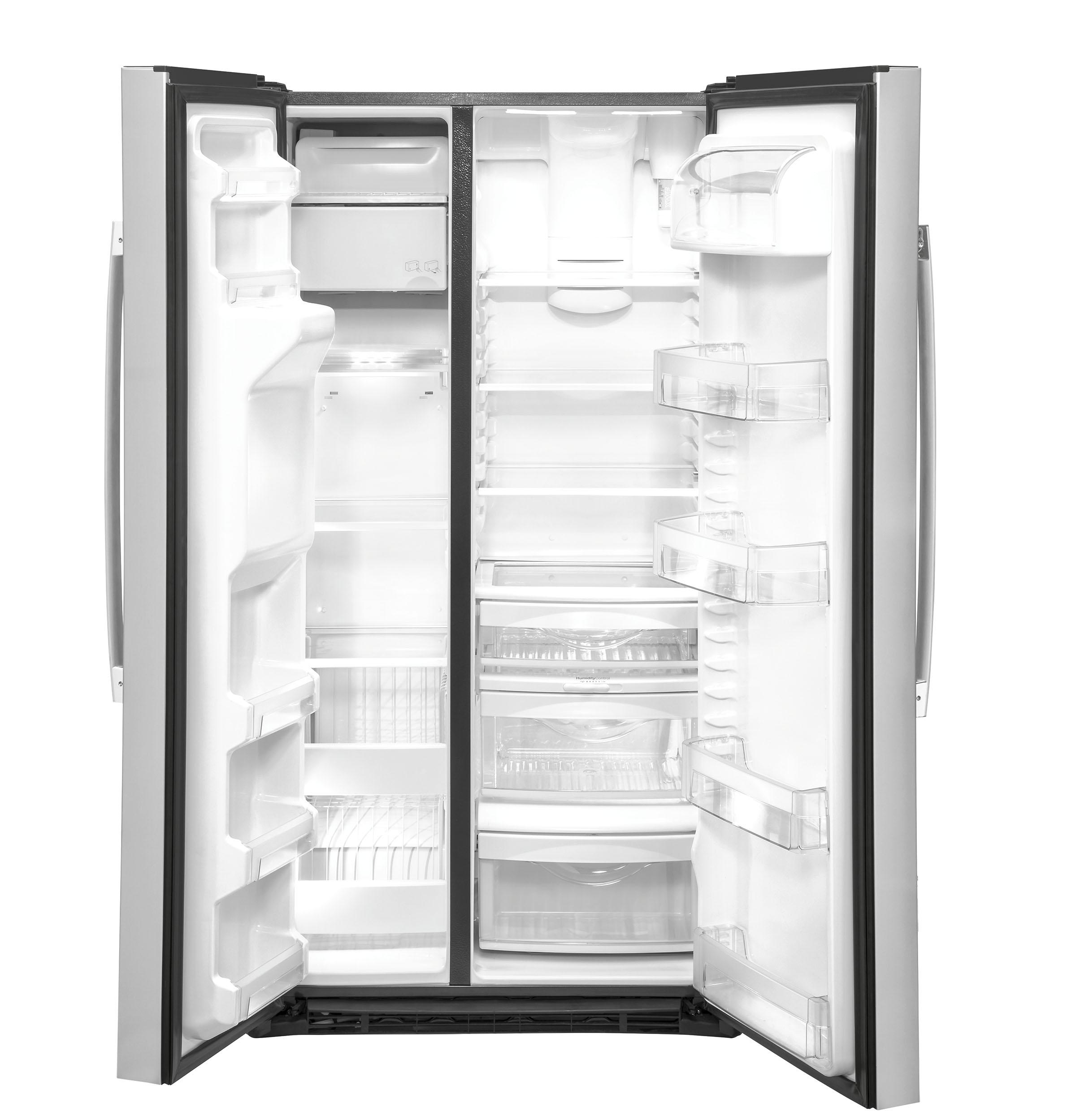 GE® 21.8 Cu. Ft. Counter-Depth Fingerprint Resistant Side-By-Side Refrigerator