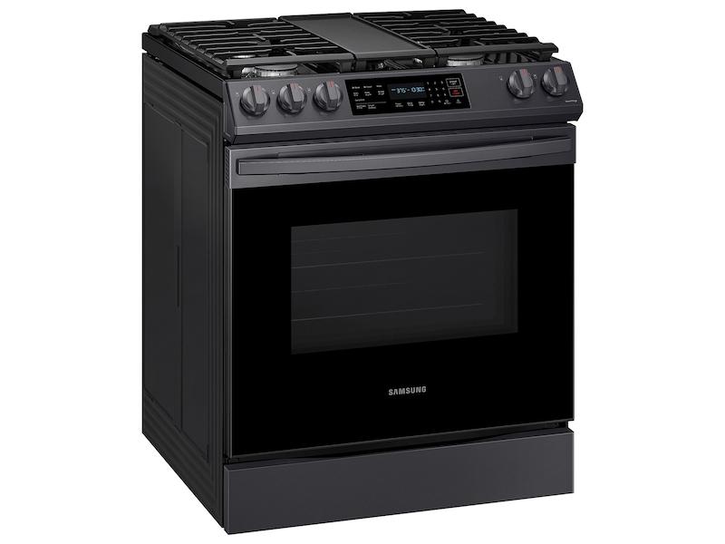 6.0 cu. ft. Smart Slide-in Gas Range with Convection in Black Stainless Steel