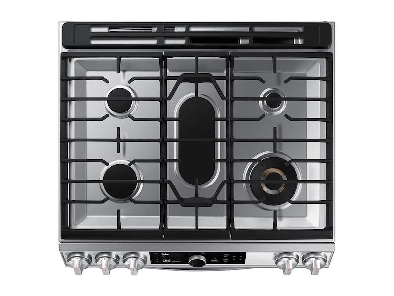 Samsung 6.0 cu ft. Smart Slide-in Gas Range with Flex Duo™, Smart Dial