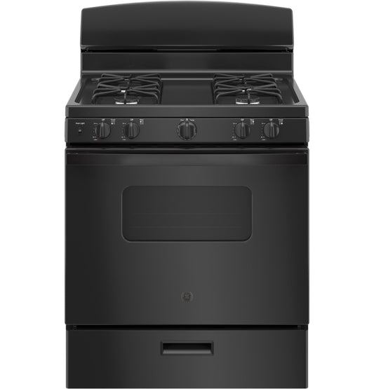 JGBS10DEMBB GE® 30" Free-Standing Front Control Gas Range