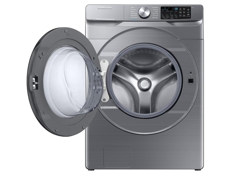 Samsung 4.5 cu. ft. Large Capacity Smart Front Load Washer with Super Speed Wash in Platinum