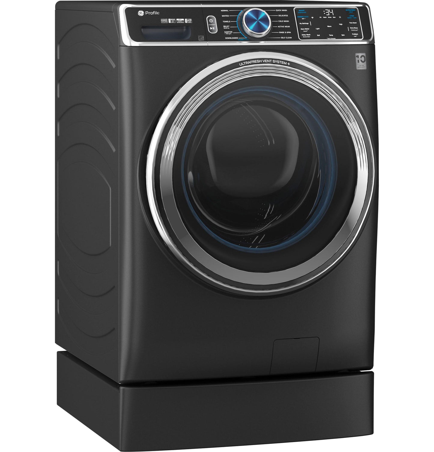 GE Profile™ 5.3 cu. ft. Capacity Smart Front Load ENERGY STAR® Steam Washer with Adaptive SmartDispense™ UltraFresh Vent System Plus™ with OdorBlock™