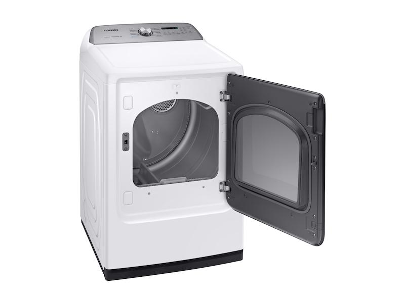 Samsung DVE54R7600W DV7600 7.4 cu. ft. Electric Dryer with Steam Sanitize+ in White