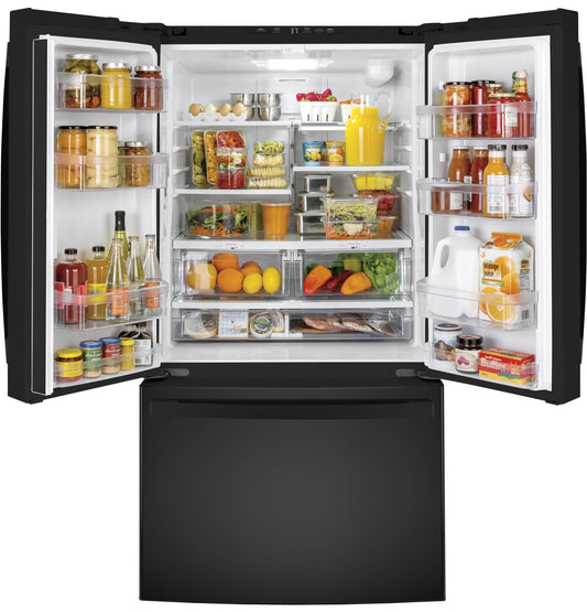 GNE27JGMBB GE® ENERGY STAR® 27.0 Cu. Ft. French-Door Refrigerator