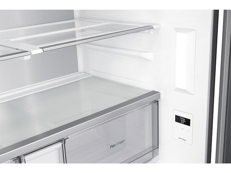 23 cu. ft. Smart Counter Depth 4-Door Flex™ refrigerator with Family Hub™ and Beverage Center in Stainless Steel
