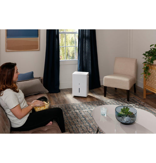 ADHR22LB GE® ENERGY STAR® 22 Pint Portable Dehumidifier with Smart Dry for Damp Spaces