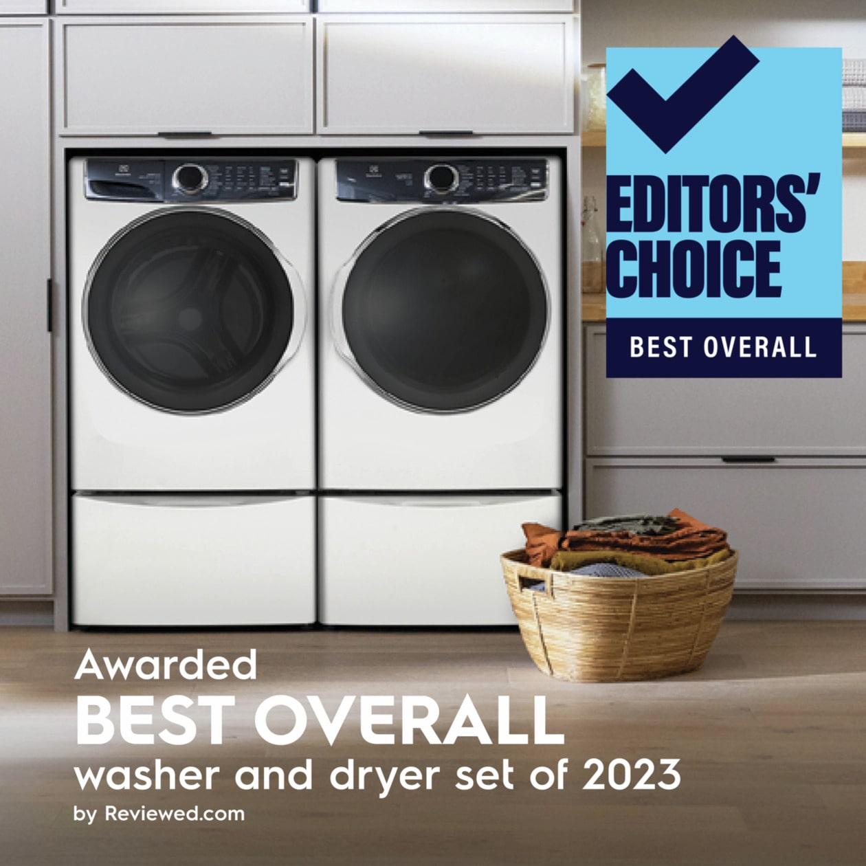 Electrolux ELFE7637AW Front Load Perfect Steam™ Electric Dryer with Balanced Dry™ and Instant Refresh - 8.0 Cu. Ft.