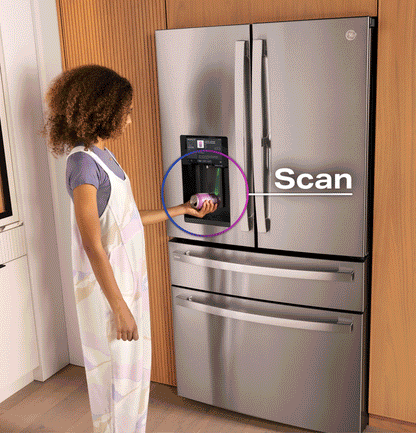 PVD28HYYFS GE Profile™ ENERGY STAR® 27.9 Cu. Ft. Smart 4-Door French-Door Refrigerator with Kitchen Assistant™