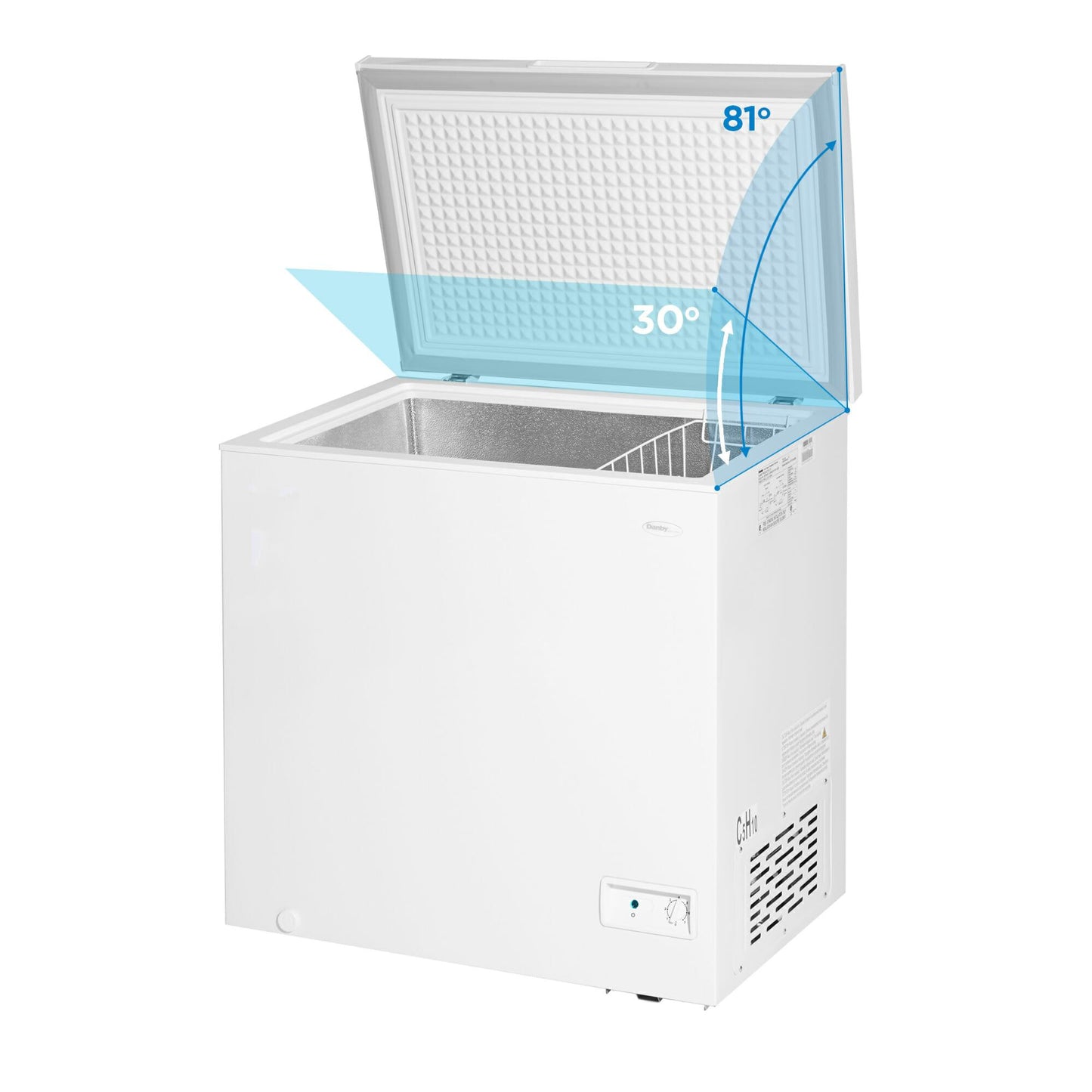 DCF070A6WM Danby 7.0 cu. ft. Square Model Chest Freezer in White