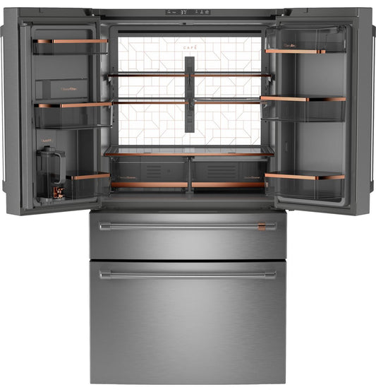 Cafe CGE29DP2TS1 Caf(eback)™ ENERGY STAR® 28.7 Cu. Ft. Smart 4-Door French-Door Refrigerator With Dual-Dispense AutoFill Pitcher