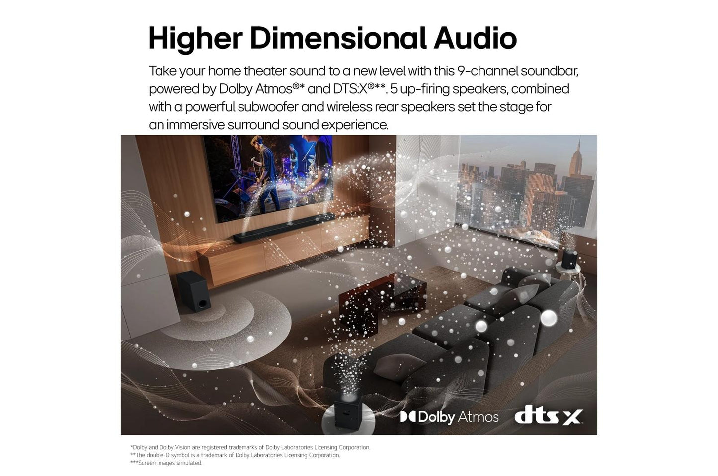 Lg S95TR S95TR LG Home Theater Soundbar with Dolby Atmos® and Rear Speakers, 9.1.5 channel, Best OLED matching