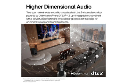 Lg S95TR S95TR LG Home Theater Soundbar with Dolby Atmos® and Rear Speakers, 9.1.5 channel, Best OLED matching