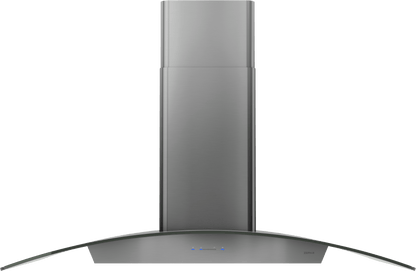 Zephyr ZREM90BBSGG Ravenna Island, 90cm, Black SS+Gray Glass, LED