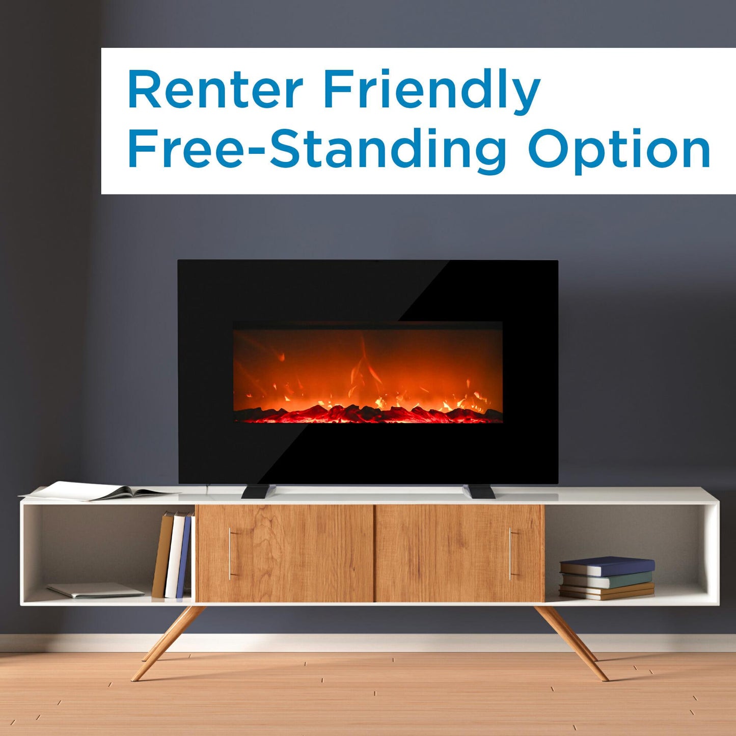 DDEF03813BD13 Danby Designer 38" Wall Mount Electric Fireplace in Black