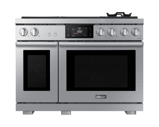 Dacor 48" Dual-Fuel Steam Range, Silver Stainless, Natural Gas/Liquid Propane