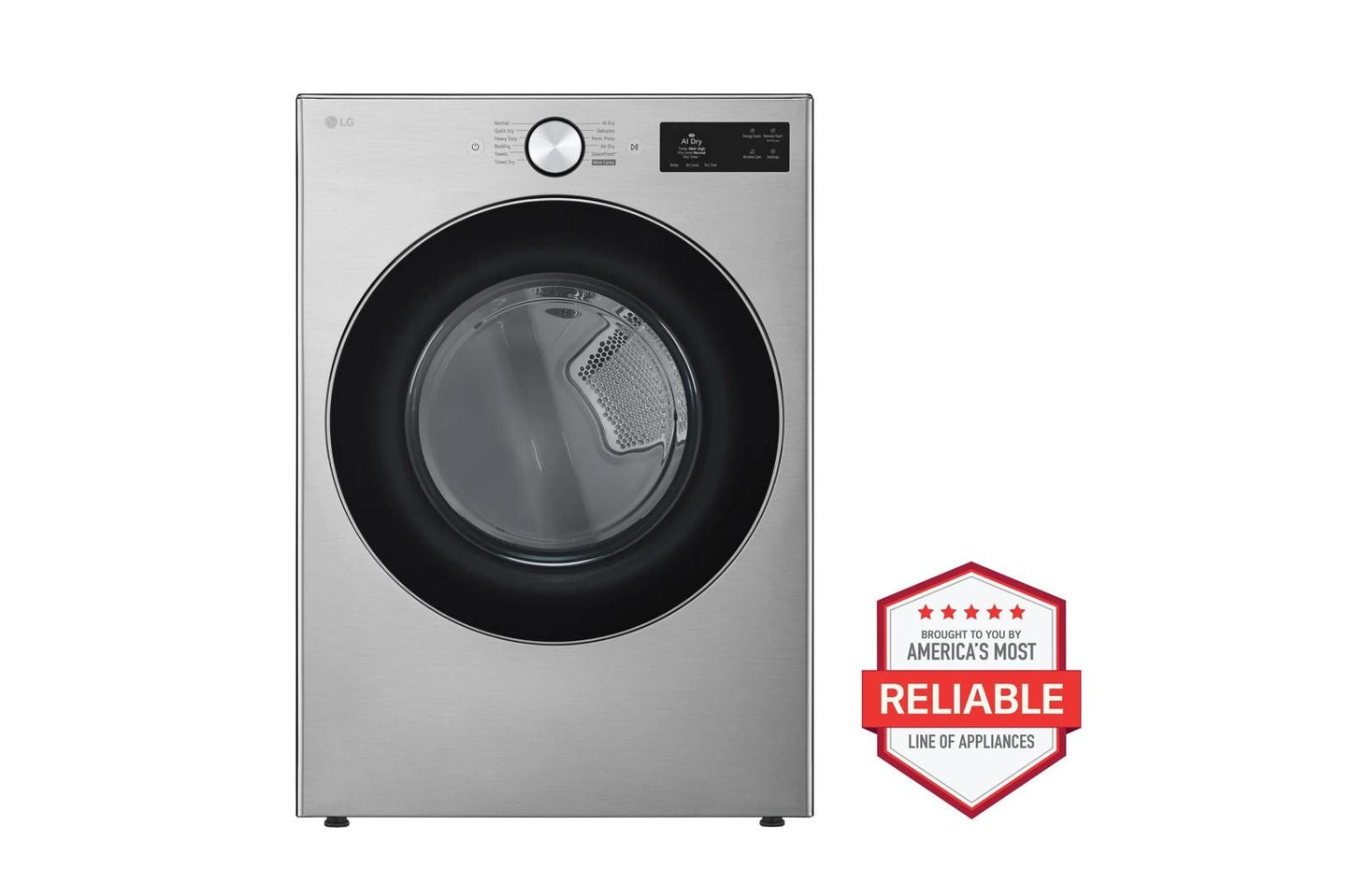 Lg WM5800HVADLEX5800VWD300CVWDP6V 5.0 cu. ft. Front Load Washer and 7.4 cu. ft. Electric Dryer with pedestal washer and drawer Laundry Set in Graphite Steel
