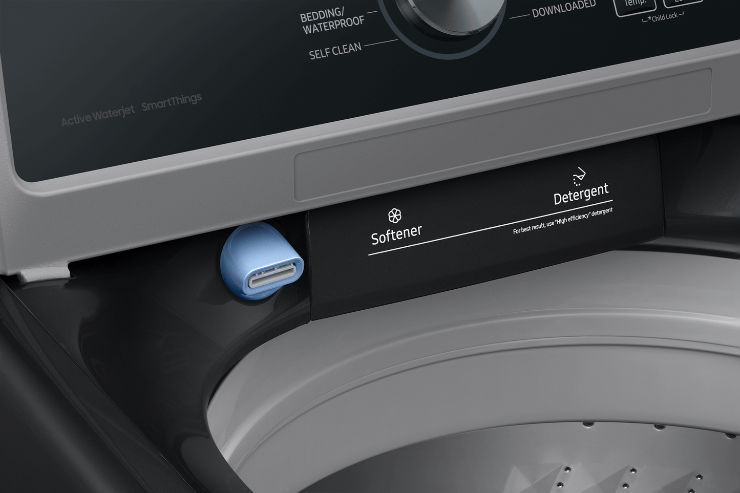 Samsung WA47CG3500AV 4.7 cu. ft. Large Capacity Smart Top Load Washer with Active WaterJet in Brushed Black