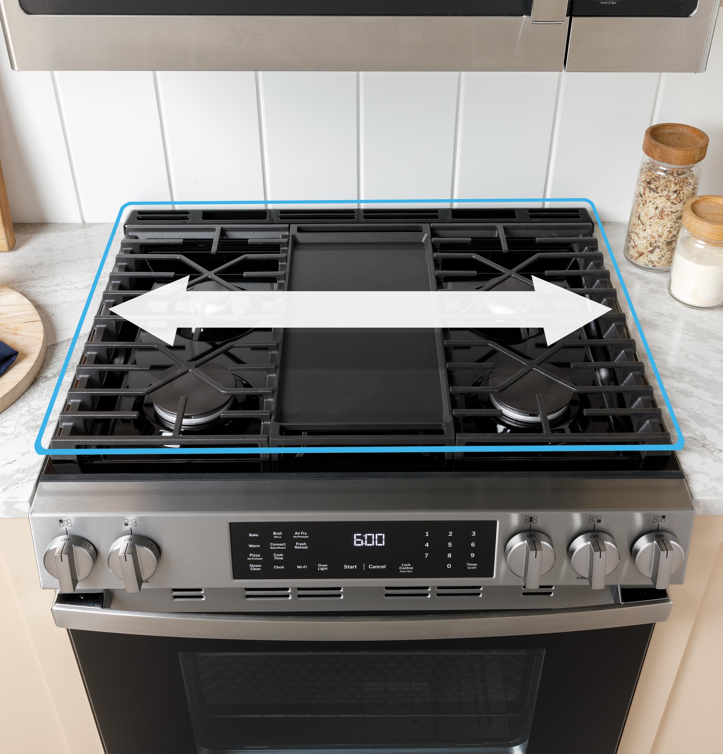 GGS500PVSS GE® 30" Slide-In Front-Control Gas Range with Crisp Mode