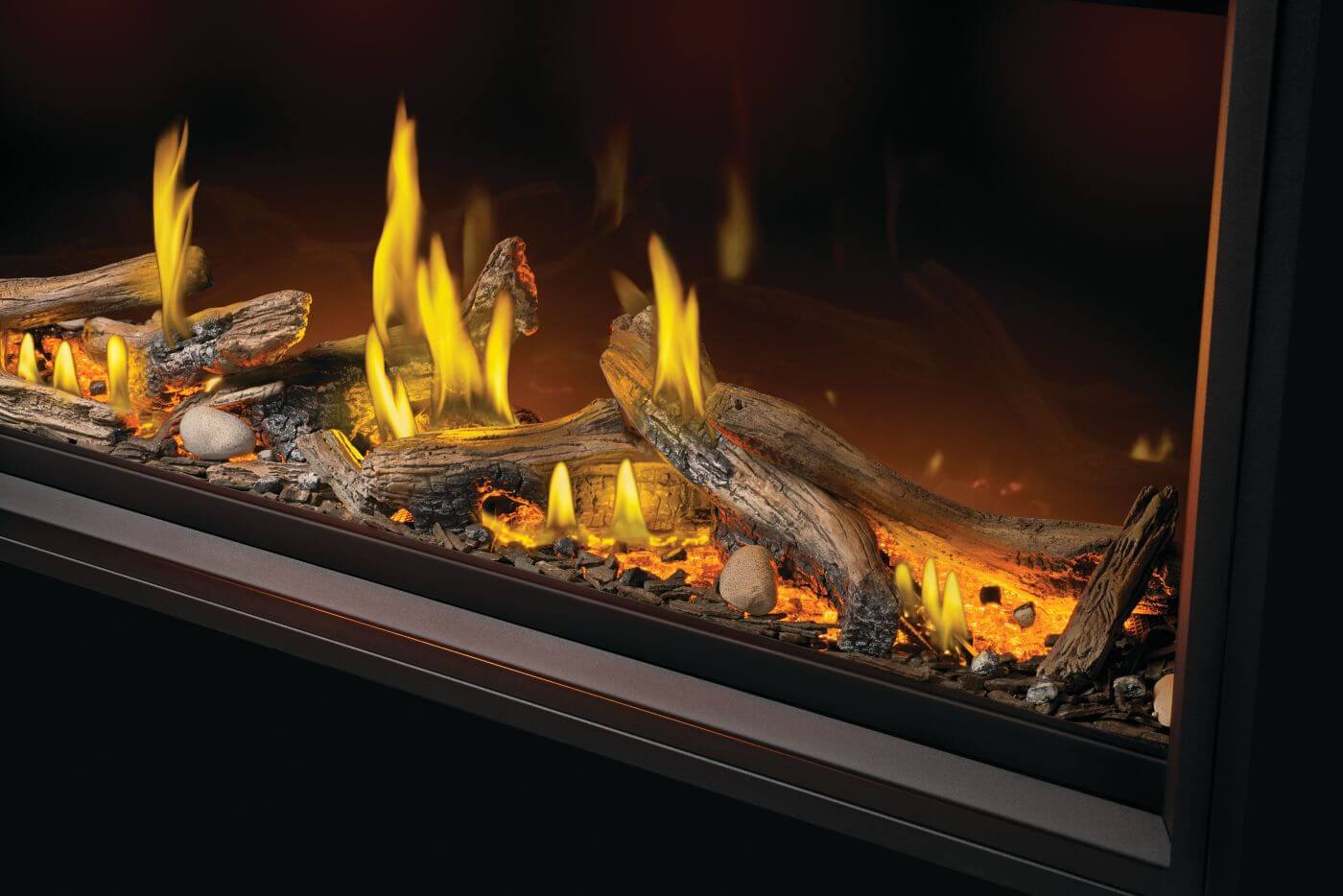 Napoleon Bbq TLV74LN Tall Linear Vector 74 with Luminous Logs with Luminous Logs