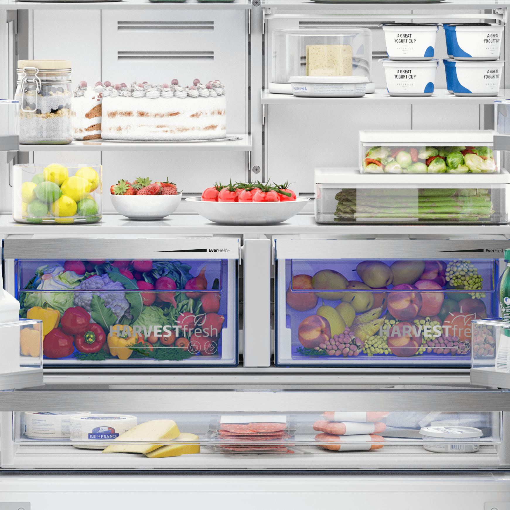 Beko BFFD3614ZSS 36" French Door Refrigerator with Harvestfresh