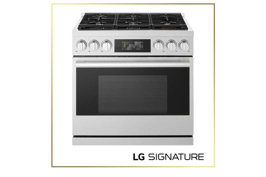 LPGU6319Y LG SIGNATURE 6.3 cu. ft. Smart Gas Slide-In Pro Range with Dynamic ProBake Convection®, Air Fry, Air Sous Vide and Roast Mode