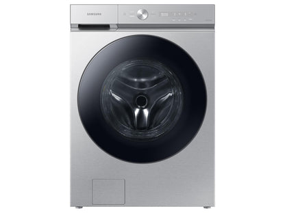 Samsung WF53BB8700AT Bespoke 5.3 cu. ft. Ultra Capacity Front Load Washer with Super Speed Wash and AI Smart Dial in Silver Steel