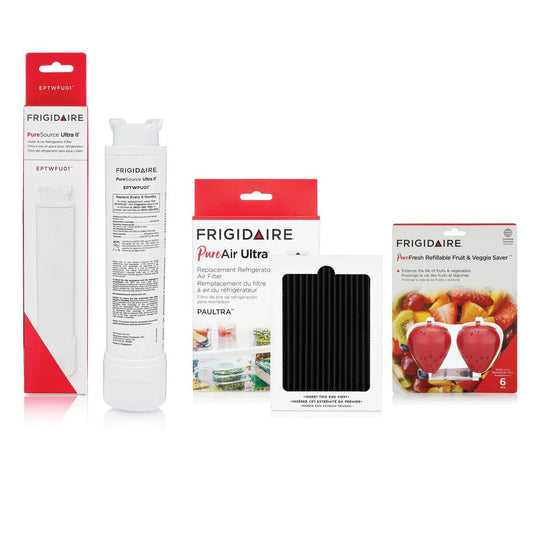 Frigidaire FRIGCOMBO11 EPTWFU01, PAULTRA, and FRPFUFV2 Water and Air Filter Combo Kit with Produce Saver