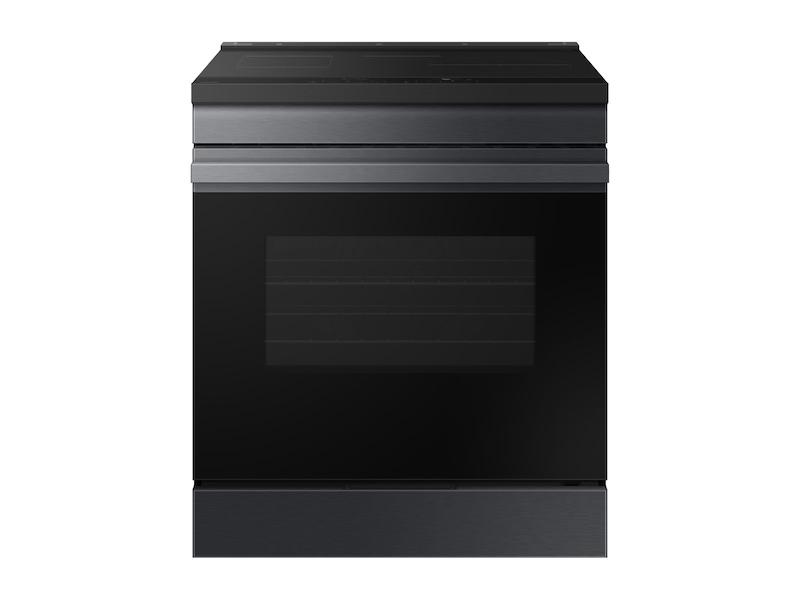 Samsung Bespoke 6.3 cu. ft. Smart Slide-In Induction Range with Anti-Scratch Glass Cooktop in Matte Black Steel