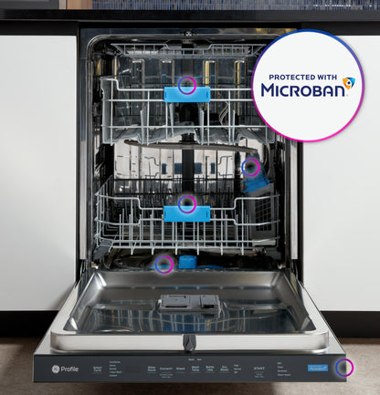 PDP715SYVFS GE Profile™ ENERGY STAR® Fingerprint Resistant Top Control Stainless Interior Dishwasher with Microban™ Antimicrobial Technology
