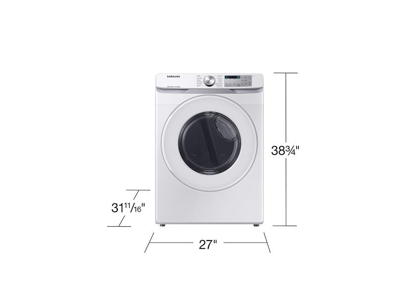 Samsung DVE51CG8000W 7.5 cu. ft. Smart Electric Dryer with Sensor Dry in White