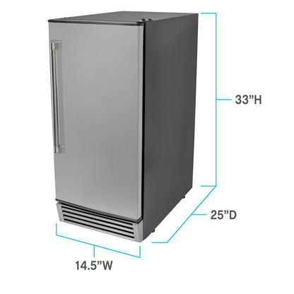 IME49U3SIS Avanti ELITE Built-in or Freestanding Ice Maker, 15"