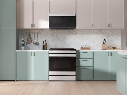 Samsung NSI6DB990012 Bespoke 6.3 cu. ft. AI Slide-In Induction Range with AI Hub™ & Smart Oven Camera in White Glass