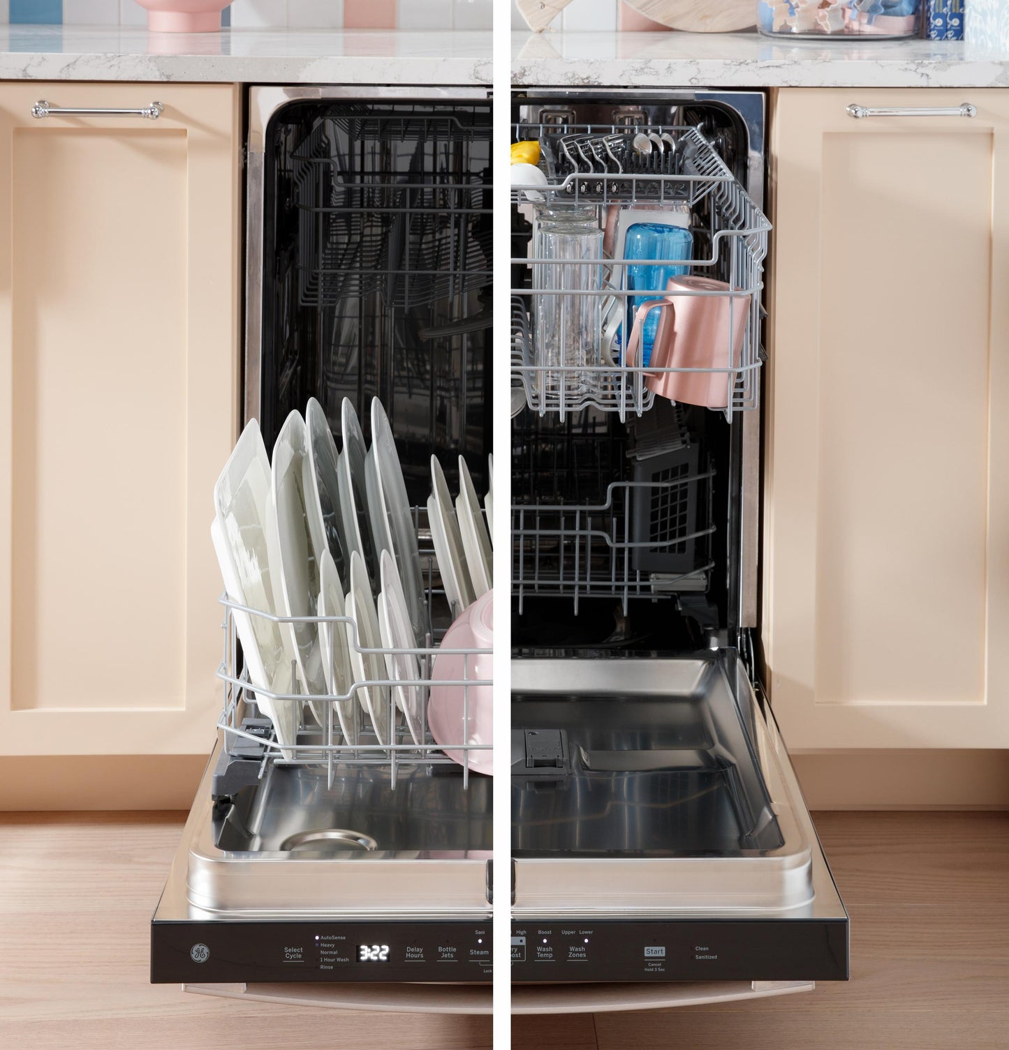 GDP670SYVFS GE® ENERGY STAR® Fingerprint Resistant Top Control with Stainless Steel Interior Dishwasher with Sanitize Cycle