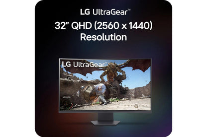 Lg 32G60WAB 32 Inch UltraGear™ QHD 180Hz 1ms AMD FreeSync™ HDR10 1000R Curved Gaming Monitor