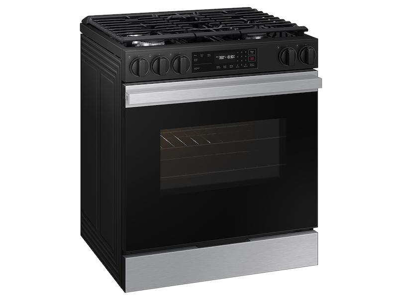 Samsung NSG6DG8100SR Bespoke 6.0 cu. ft. Smart Slide-In Gas Range with Precision Knobs in Stainless Steel